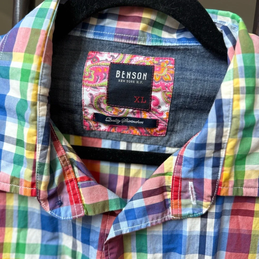 Benson - Cobb Studios Multicolor Plaid Button Down Shirt - Picture 2 of 3